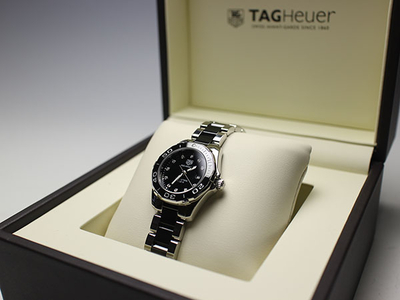 タグ・ホイヤー アクアレーサーレディス SS/セラミック QZ