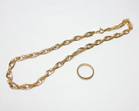 ２４金、１８金ネックレスとリング