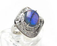 プラチナ９００指輪オパール２.９６ｃｔダイヤ０.９５ｃｔ買取