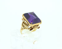 アメジスト付き１８金指輪の買取