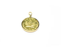 １８金／２４金&nbsp;カナダメイプル１／４オンス５ドルコイン付きペンダントトップの買取