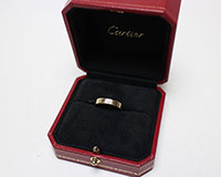 カルティエK18ダイヤ入りラブリング指輪買取