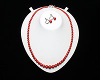 サンゴのネックレスとイヤリング買取