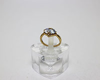 K18指輪&nbsp;ブルートパーズ／ムーンストーン買取